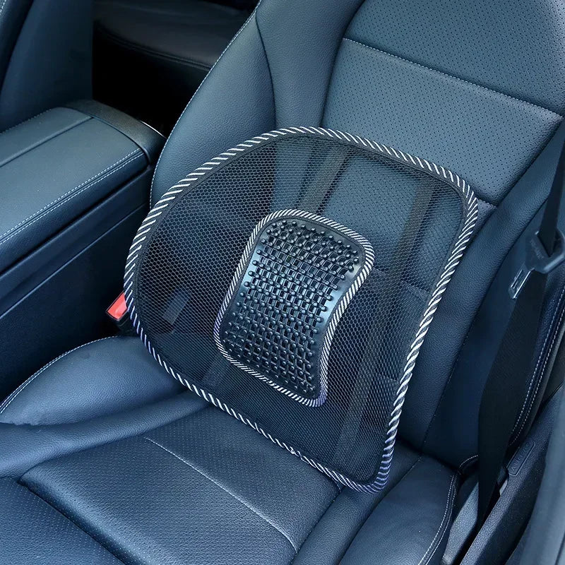 Nouveau Coussin Lombaire Voiture Respirant Soulagement de la Chaleur Été Massage Siège Coussin Dossier Bureau Support Lombaire Filet Tissu Dossier