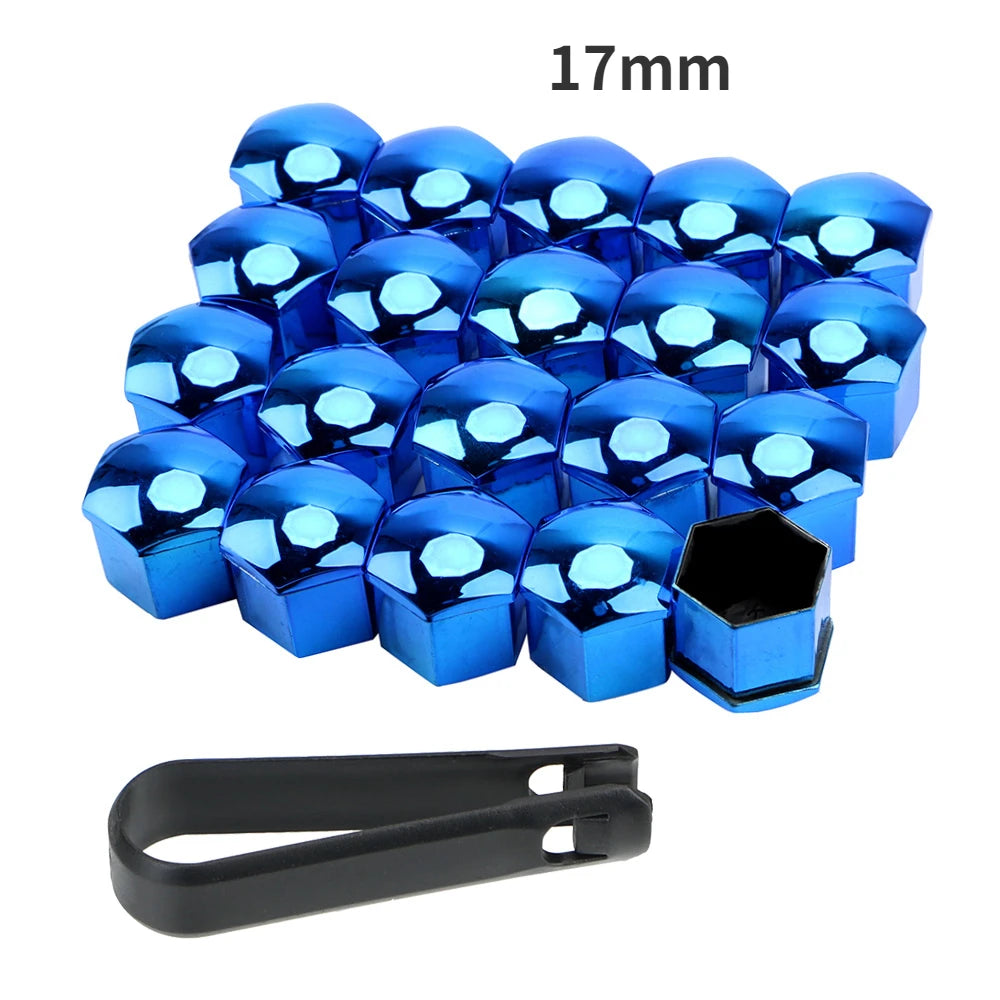19/17mm 20pcs/set Car Wheel Nut Caps Protection Covers Caps Anti-Rust Auto Hub Screw Cover Car Tyre Nut Bolt Exterior Decoration