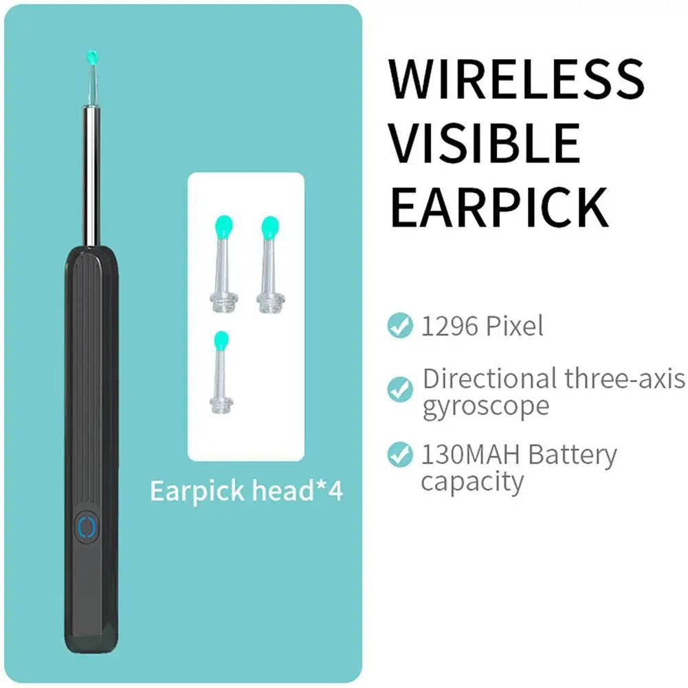 Tête de rechange pour cure-oreille  Nettoyeur de cérumen transparent  Cure-oreille intelligent  Remplacement  Nettoyeur d'oreille visuel