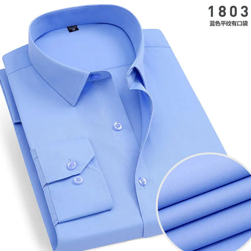 Nouveauté Printemps Chemise homme rayée à manches longues Infroissable Anti-plis Confortable Respirante Style décontracté professionnel Coupe ajustée