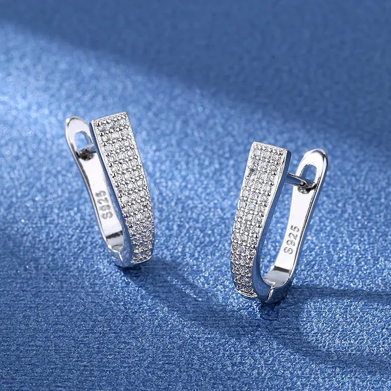 Boucles d'oreilles en argent sterling 925 Bijoux de haute qualité Rétro Motif simple Zircon violet blanc Boucles d'oreilles Meilleures ventes