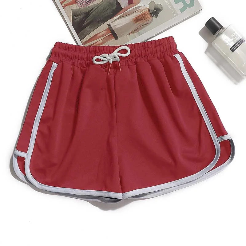 1 short décontracté d'été pour femme, couleur unie, short de sport pour fille, short de yoga taille moyenne pour femme, short ample pour étudiante S-3XL