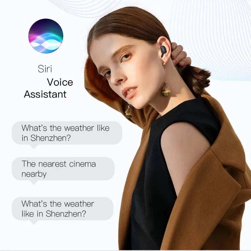 Écouteurs sans fil E6S TWS Écouteurs de sport étanches Bluetooth 5.0 Casque stéréo avec microphone pour iPhone Xiaomi Vivo Oppo