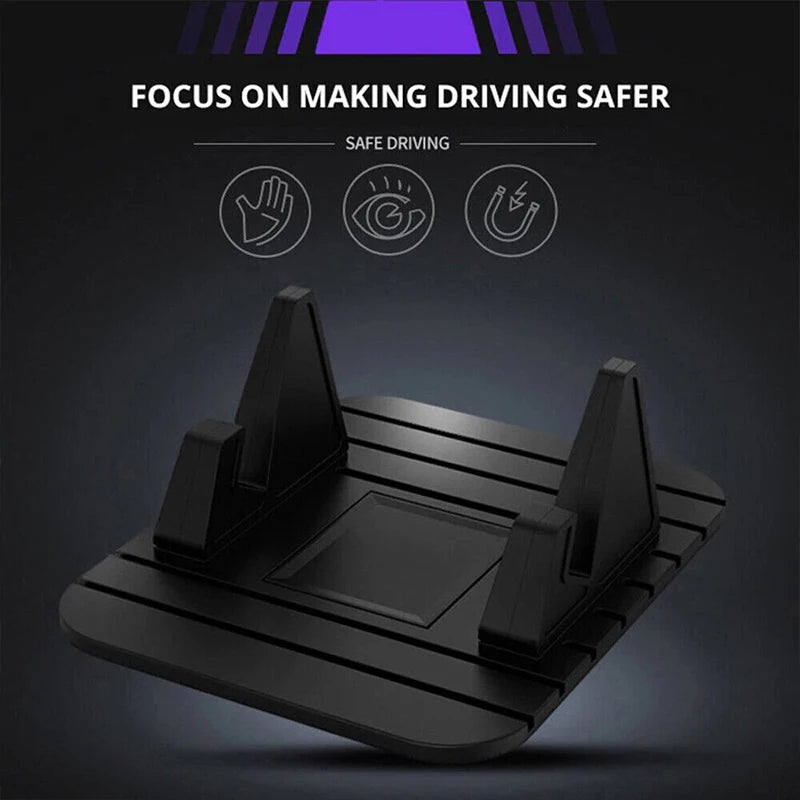 Support de téléphone universel en silicone pour tableau de bord de voiture, tapis antidérapant, support de navigation GPS de bureau pour iPhone Samsung Huawei