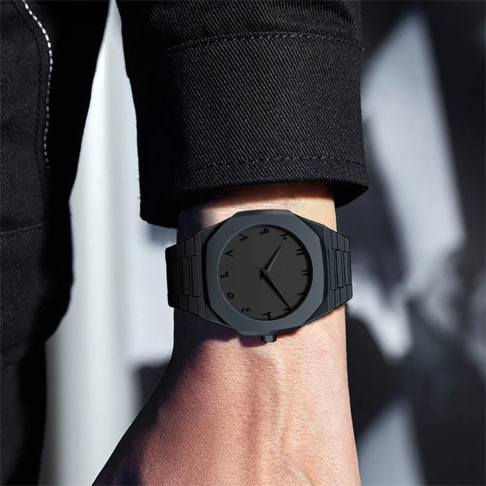 Montre à quartz simple pour hommes Fashion 2025, bracelet PC décontracté, montres étanches pour hommes