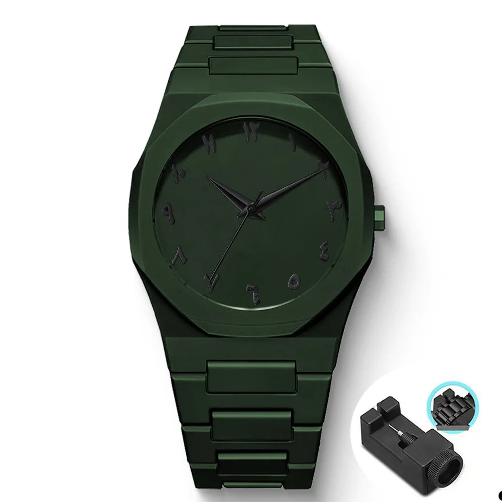 Montre à quartz simple pour hommes Fashion 2025, bracelet PC décontracté, montres étanches pour hommes