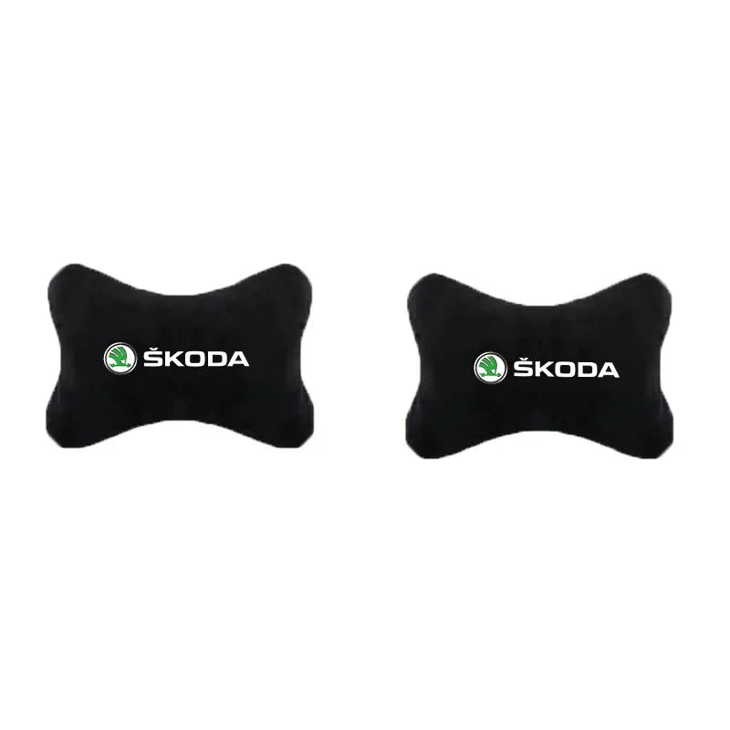 Pour Skoda Rapid Kodiaq Superb Fabia Octavia A7 Kamiq Yeti Appui-tête de voiture Support cervical Oreiller doux Accessoires automobiles