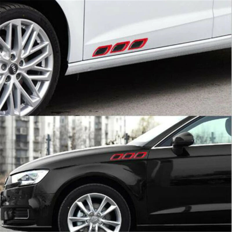 6 autocollants réfléchissants/ensemble, anti-rayures, pour voiture, moto, camion, accessoires décoratifs extérieurs