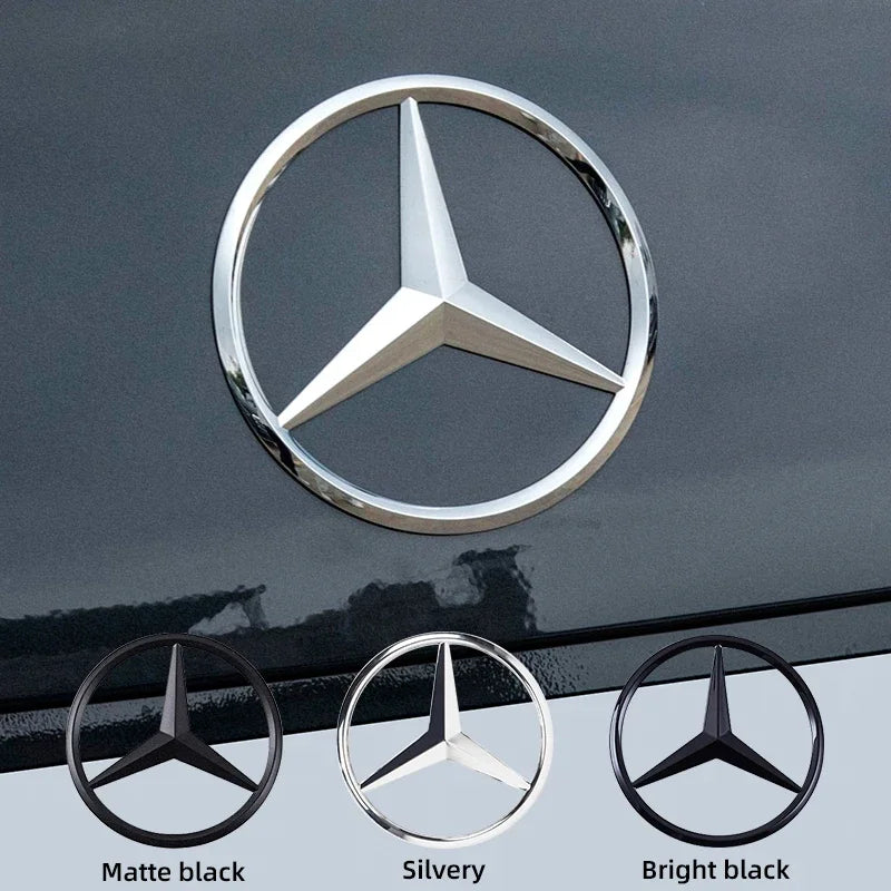 ملصق شارة صندوق السيارة الخلفي من مادة ABS مقاس 9 سم لسيارة مرسيدس بنز S320 W164 W203 W204 W168 C180 E320 A200 CLA CLK CLS ML