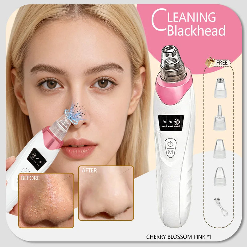 Appareil de nettoyage de peau facial pour l'élimination des points noirs et des boutons, aspirateur de pores pour un nettoyage en profondeur à domicile