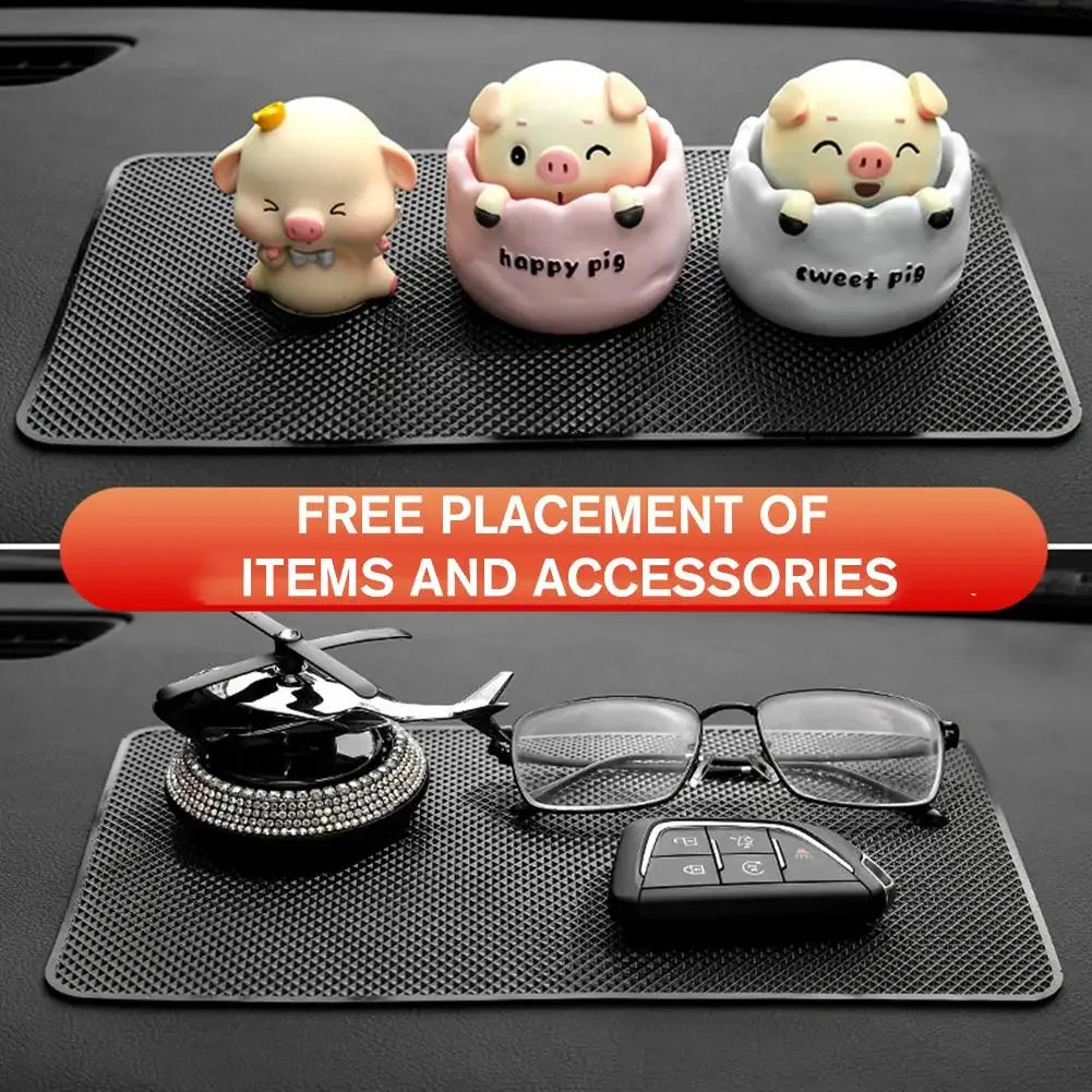 New Car Dashboard Sticky Black Anti-Slip PVC Mat Auto Phone Holder Non-Slip Sticky Gel Pad 3 Size are black