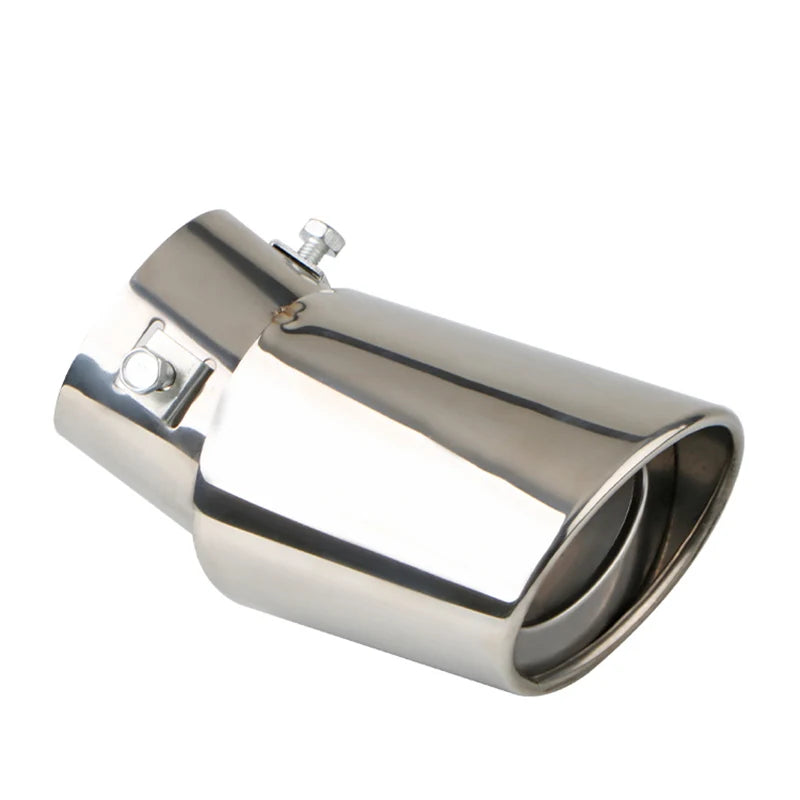 1 Pièce 2.5" Entrée Voiture Auto Embout d'Échappement Silencieux Tuyau Acier Inoxydable Garniture Chromée Arrière Queue Gorge Pour La Plupart des Voitures