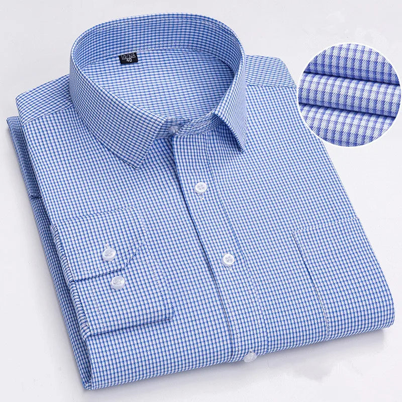 BAMBOOPLE Chemises à manches longues décontractées pour hommes, imprimé tendance, coupe standard, boutonnées, douces, pour homme, bureau, affaires, nouveau choix AE
