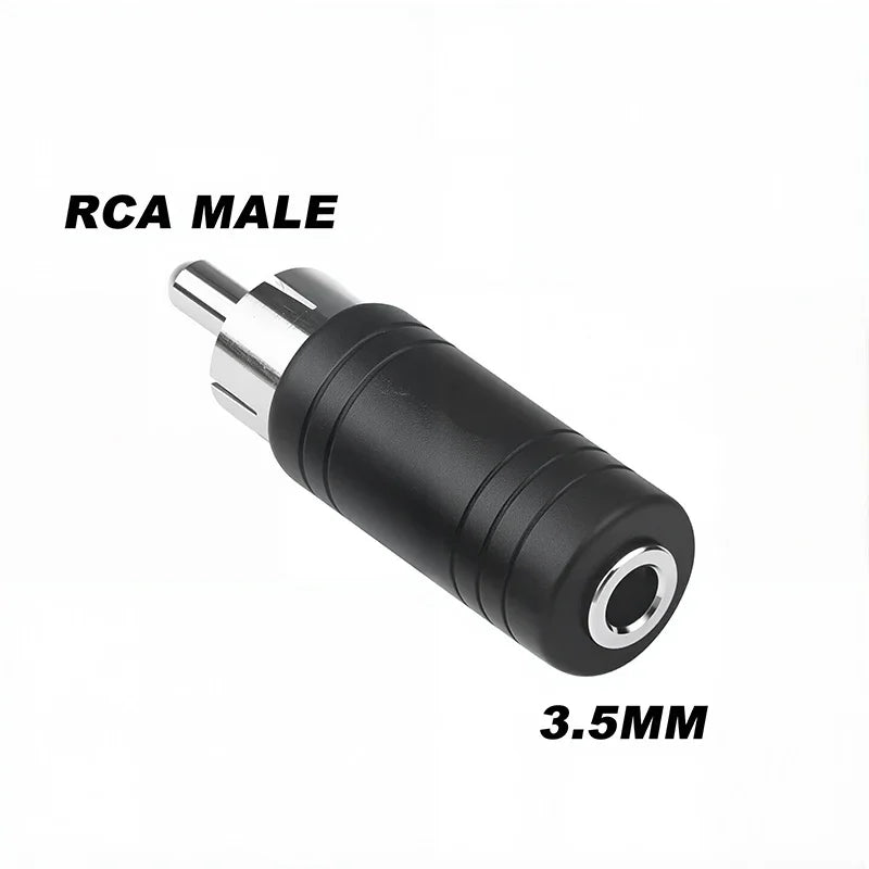 5 Pcs Adaptateur Audio Mono Stéréo 6,5/6,35 mm Interconnexion TS Fiche Mâle 1/8" 1/4" vers Connecteur Femelle RCA Convertisseur Haut-parleur