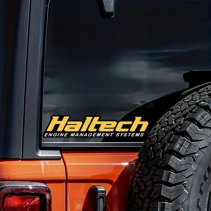 1 autocollant tendance de la marque Haltech, design accrocheur pour la personnalisation de véhicules, parfait pour les passionnés de tuning