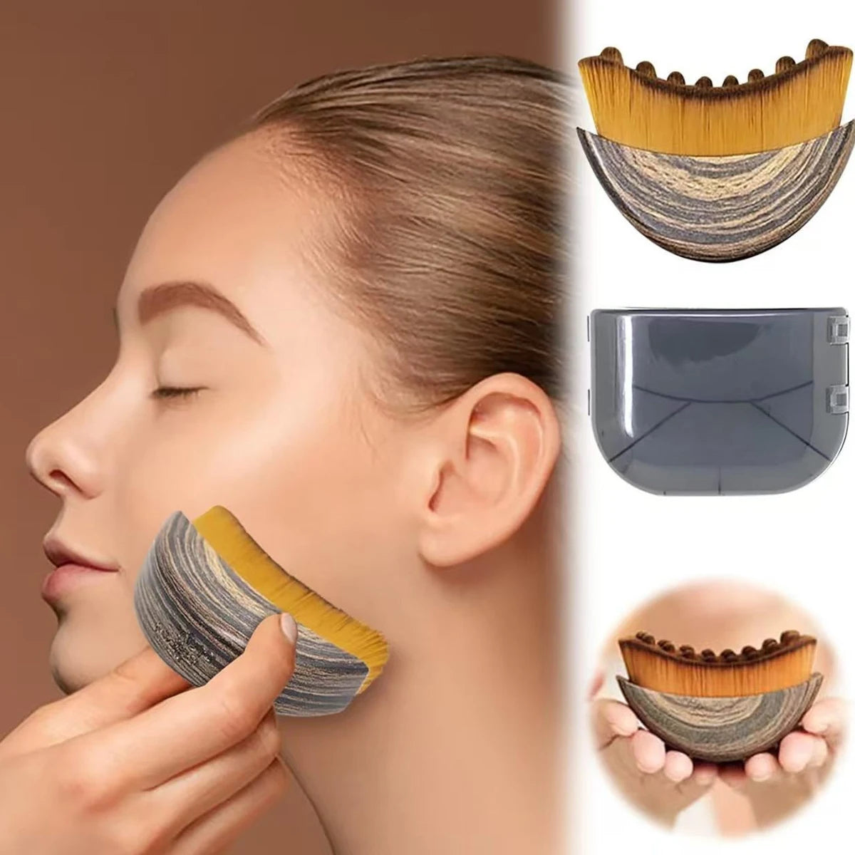 1 Lymphatic Shaping Facial and Body Massage Brush - a Lymphatic Drainage Massager for Shaping Facial, Chin, and Jaw Lines. Ergonomically Designed to Fit the Skin Precisely, It Relieves Fatigue. Comes with a Storage Box. Featu