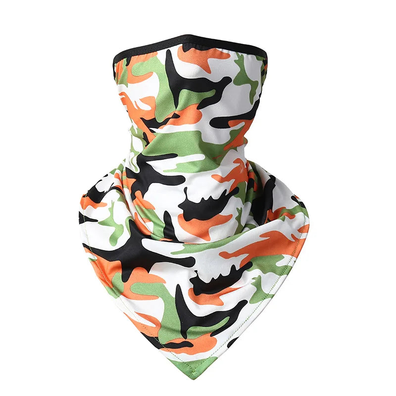 Cache-cou UV rafraîchissant pour l'été, masque de protection solaire avec boucles d'oreilles pour le cyclisme, la randonnée, les sports de plein air, séchage rapide, bandana respirant