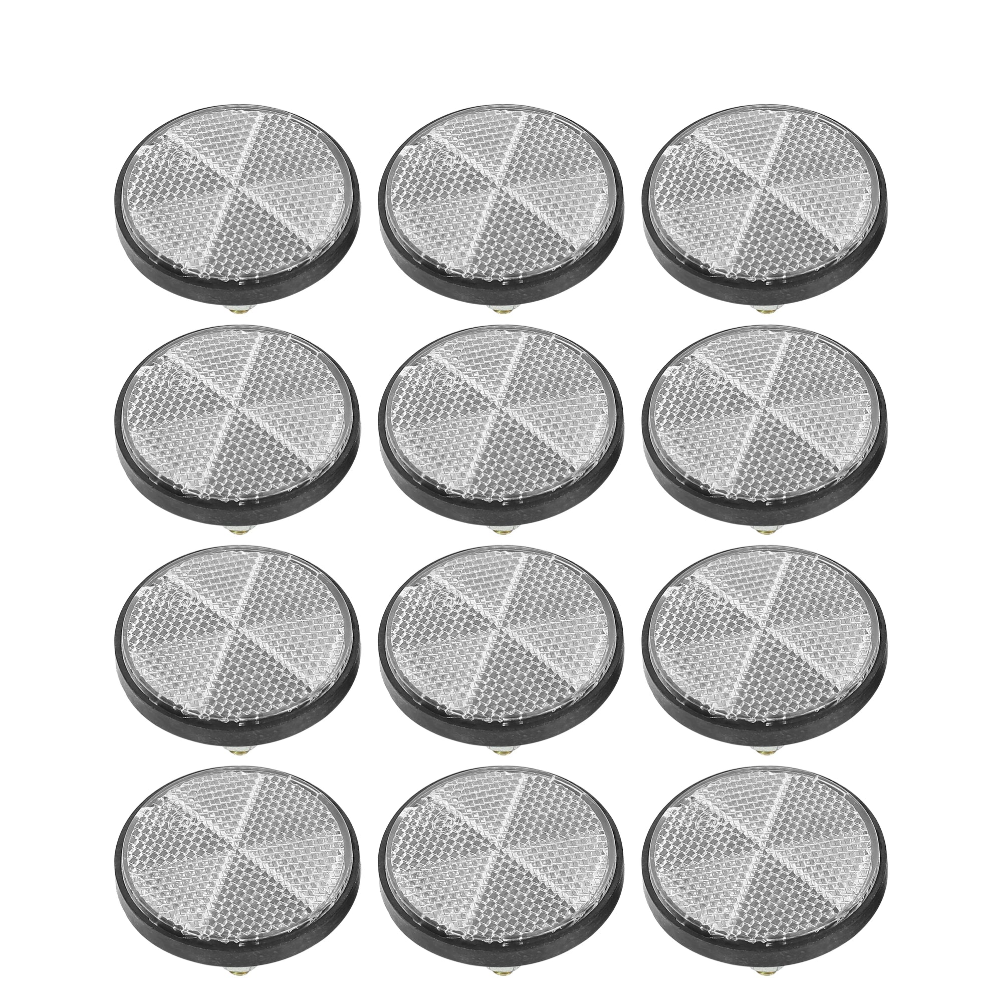 Motoforti Lot de 6 paires de catadioptres ronds universels en plastique rouge M6 x 1,0 de 56 mm de diamètre pour moto et vélo