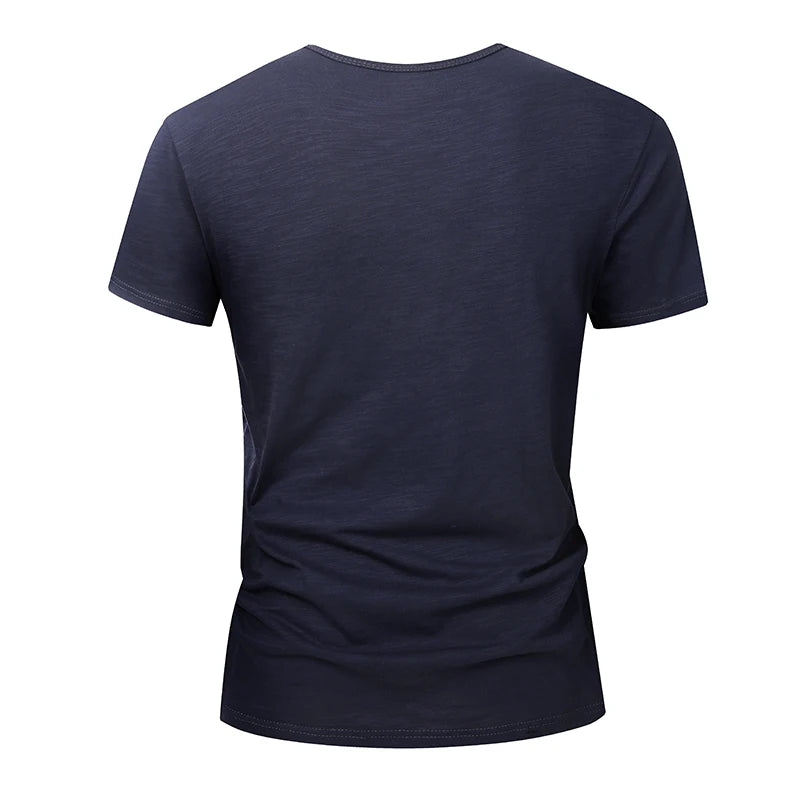 T-shirt homme 100% Coton Été Manches Courtes Hauts Tee Noir Blanc Vêtements Homme Doux Haute Qualité T-shirt Homme Décontracté