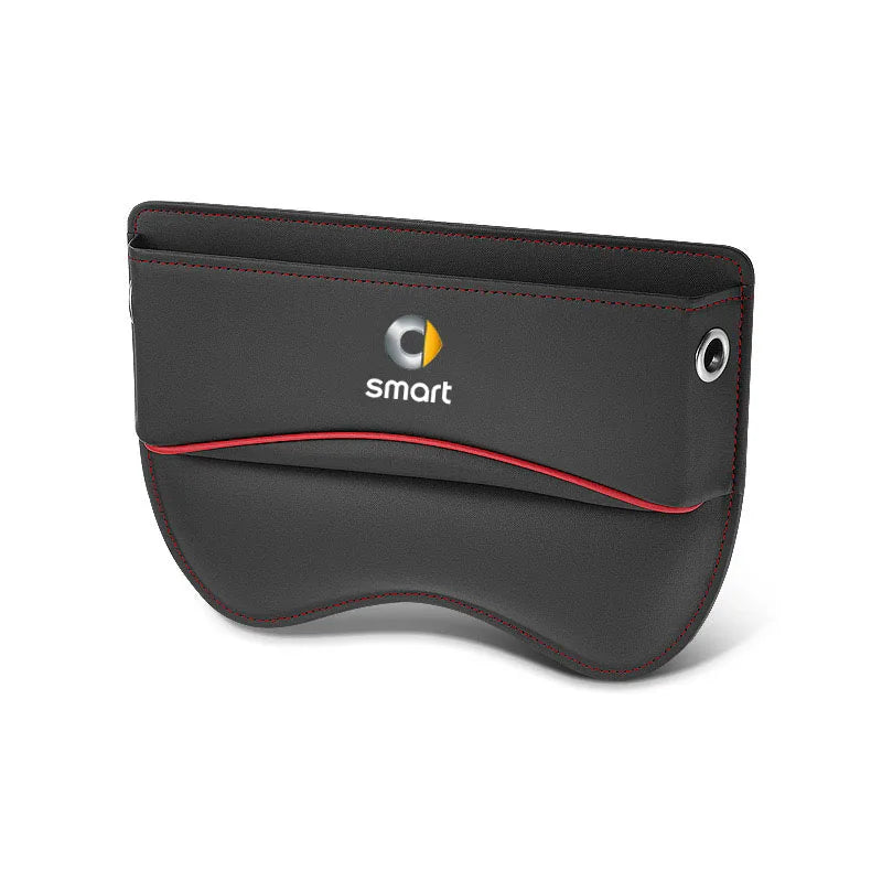 Vide-poche latéral pour siège de voiture, organisateur de remplissage d'espace de siège de voiture, boîte en cuir pour SMART Fortwo Forfour 453 451 450 Accessoires automobiles