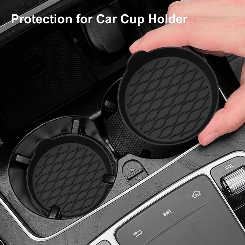 Sous-verre de voiture en silicone antidérapant pour porte-gobelet de voiture, tapis antidérapant, accessoires de décoration
