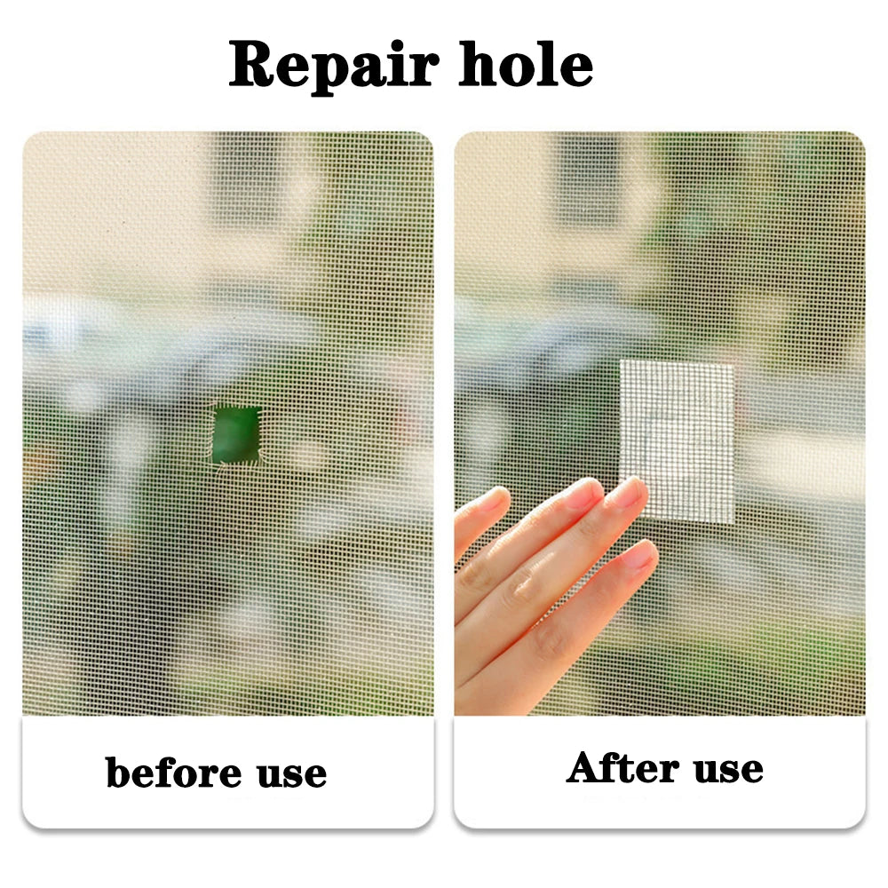 Ruban de réparation moustiquaire fenêtre étanche 1 pièce facile à appliquer – Gardez les moustiques à l'extérieur avec notre patch maillé autocollant anti-insectes