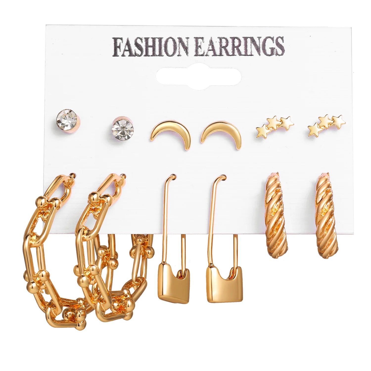 LATS Grand ensemble de boucles d'oreilles créoles bohèmes pour femmes, couleur or, style bohème, vintage, perle, boucles d'oreilles carrées, clous d'oreilles cœur en zircon, bijoux