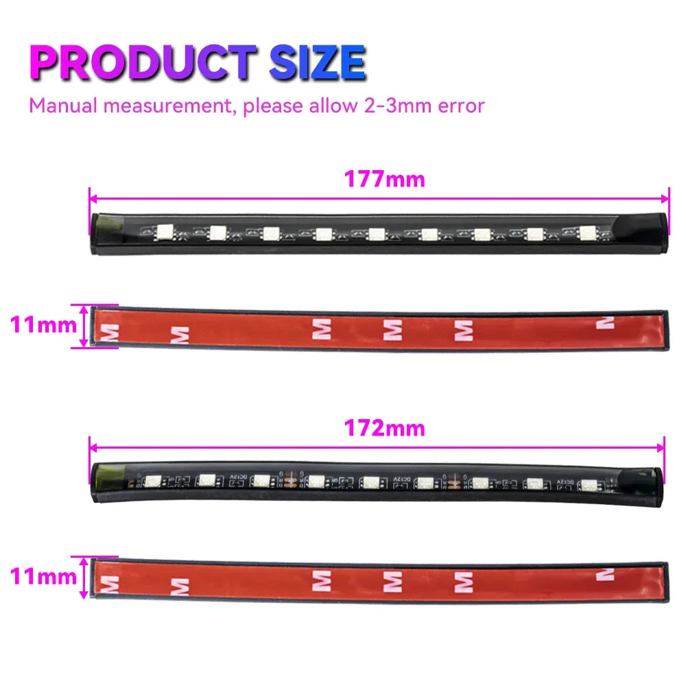 LED Car Foot Light Ambient Lamp With USB Wireless Remote Music Control Multiple Modes Automotive Interior Decorative Lights