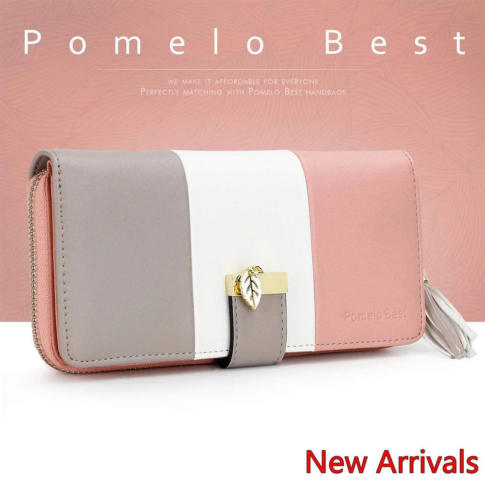 Portefeuilles zippés tendance dernier modèle, grands sacs à main pour femmes, porte-monnaie, portefeuille en cuir PU à 9 emplacements pour cartes