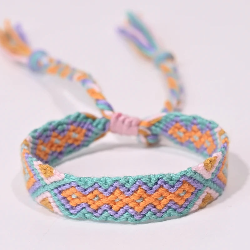 Bracelet d'amitié bohème tressé en corde pour femmes, style plage d'été, bijoux ethniques Nibir