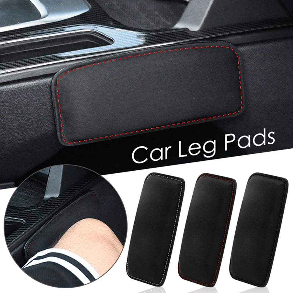 Suede Car Pillow Car Knee Pad Auto Cushion Comfortable Elastic Memory Foam Leg Pad Thigh Support Interior Accessories