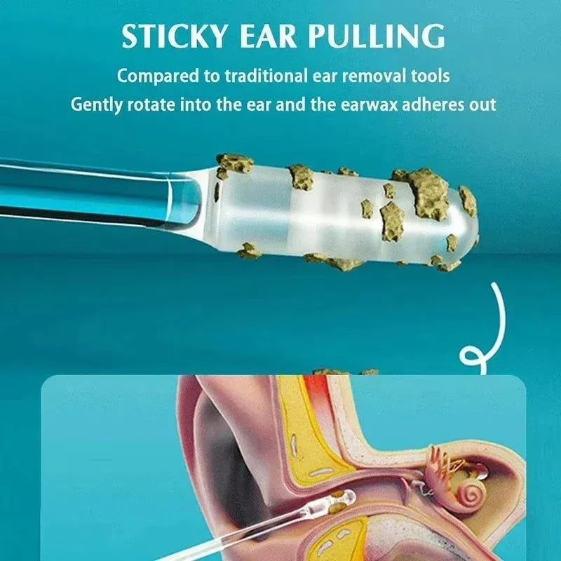 24 Pcs Nettoyeur d'oreilles jetables en silicone, cure-oreilles adhésif pour enfants, personnes âgées, adultes S/L, curette d'oreille adhésive réutilisable