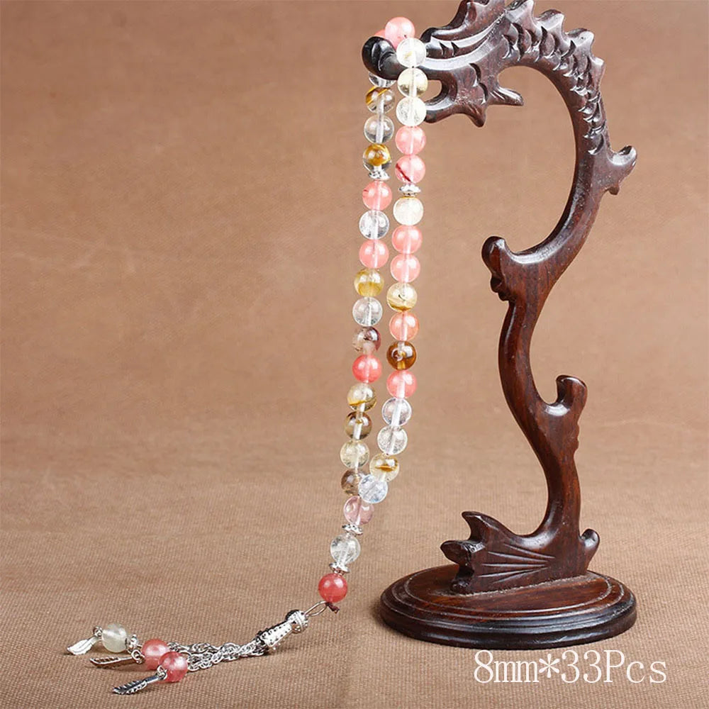Perles de chapelet musulman Tasbih islamique 33 perles de prière chapelet pour hommes bracelet pour hommes accessoire pierres naturelles agates fait main Turquie