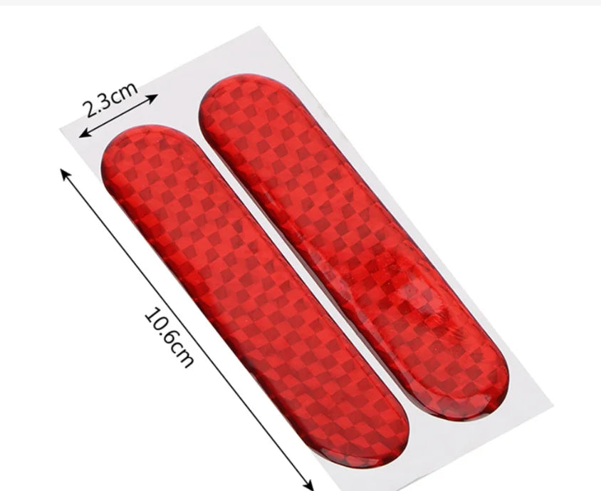 Autocollant pour sourcil de roue de voiture pour bord de porte Rouge/jaune/bleu Réfléchissant Bande réfléchissante Avertissement de sécurité Universel 2*