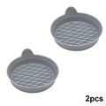 2 Pièces Universel Silicone Voiture Tapis de Tasse Antidérapant Résistant à la Chaleur Étanche Voiture Intérieur Accessoires Tapis de Tasse Gris Noir