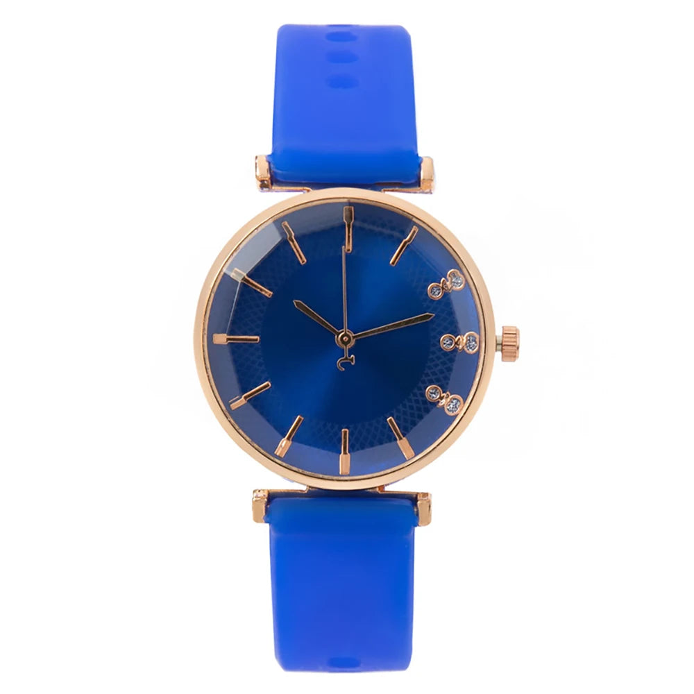 Mode Simple Avec Diamants Montres À Quartz Femmes Chaud 2025 Marques De Sport Femmes Bracelet En Silicone Robe Horloge Cadeaux Montres-bracelets