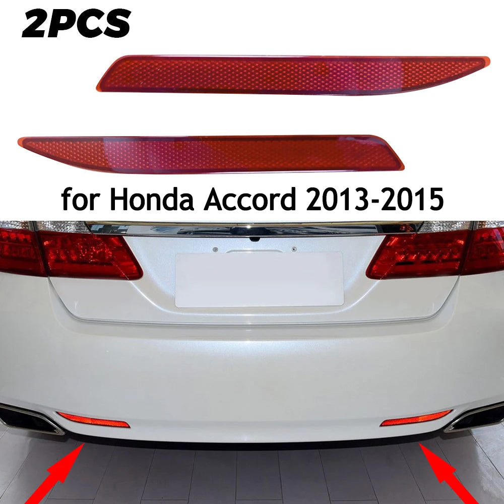 2pcs 33505T2AA01 for Honda Accord 2013 2014 2015 Car Rear Bumper Reflector Lights Lamps #33555T2AA01 Tail Light Car Accessories