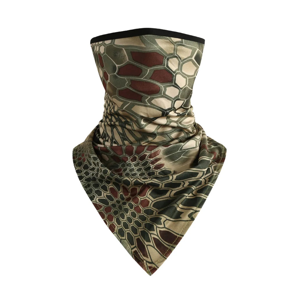 Cache-cou UV rafraîchissant pour l'été, masque de protection solaire avec boucles d'oreilles pour le cyclisme, la randonnée, les sports de plein air, séchage rapide, bandana respirant