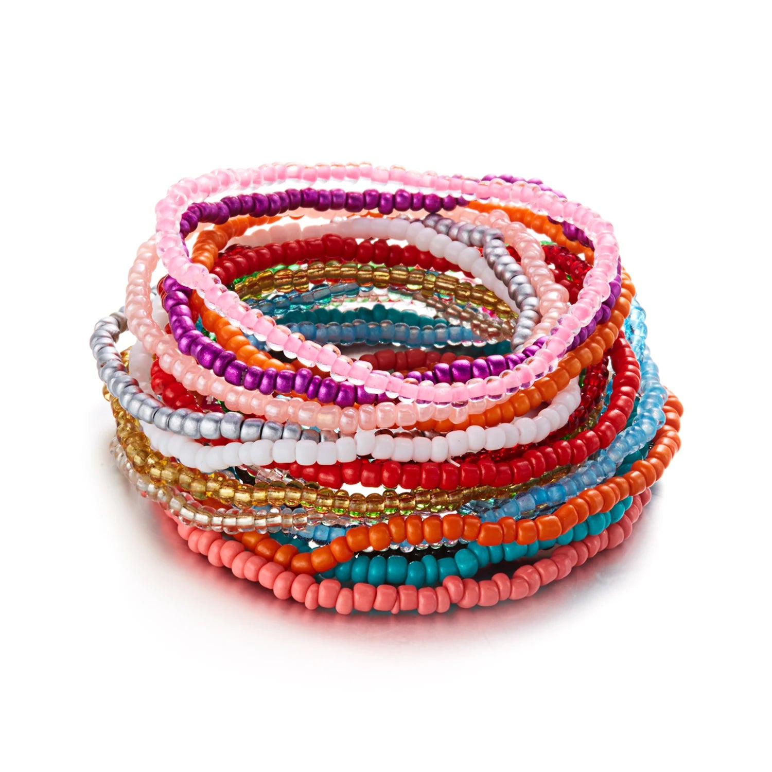 16/20 pièces/ensemble Bracelets de perles de riz colorées bohèmes pour femmes Style plage d'été Bracelet perlé Filles Bijoux de voyage vacances