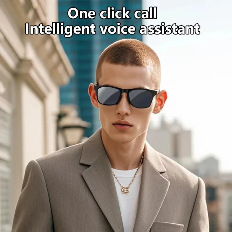 Lunettes de soleil caméra IA intelligente Lenovo 8K Multifonction Bluetooth Appel Lecteur de musique Traduire Assistant vocal Lunettes photochromiques