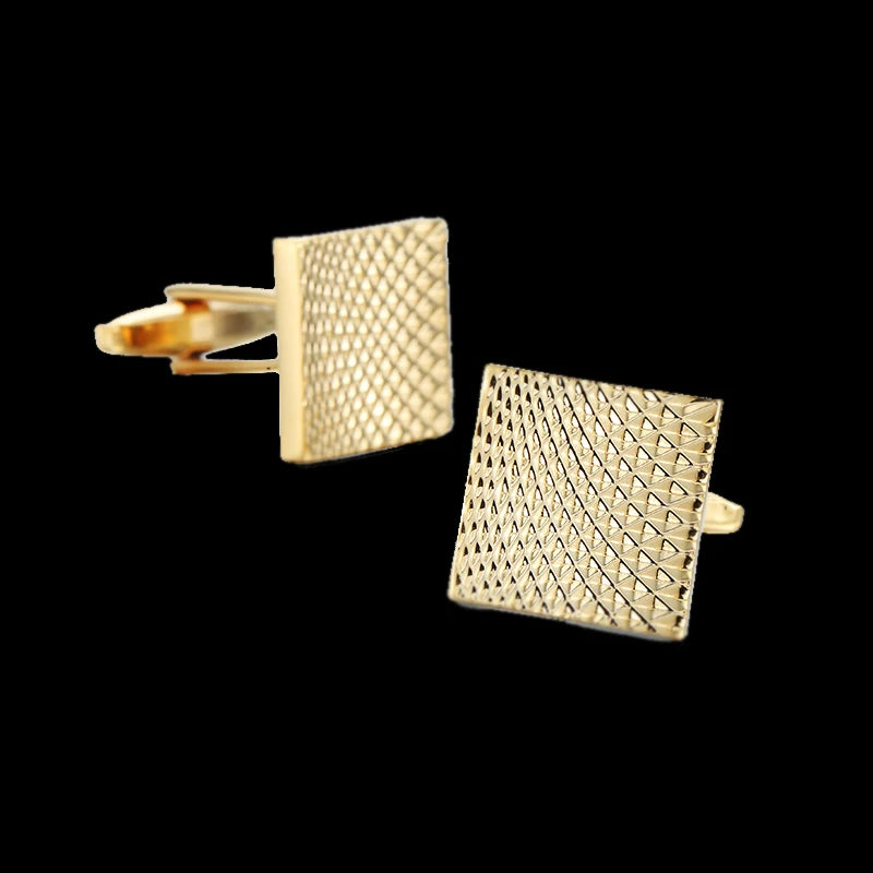 XKZM Nouvelle marque de bijoux de luxe Boutons de manchette carrés gravés au laser en métal Boutons de manchette pour chemises d'hommes Livraison directe