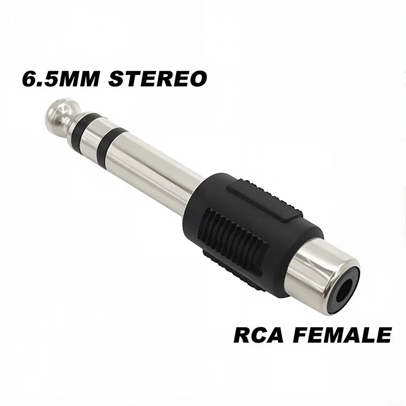 5 Pcs Adaptateur Audio Mono Stéréo 6,5/6,35 mm Interconnexion TS Fiche Mâle 1/8" 1/4" vers Connecteur Femelle RCA Convertisseur Haut-parleur