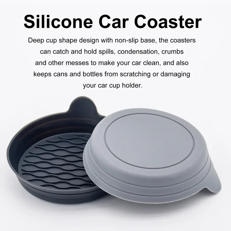 Sous-verre de voiture en silicone antidérapant pour porte-gobelet de voiture, tapis antidérapant, accessoires de décoration