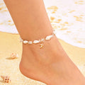Bracelet Pendentif Étoile de Mer Bohème pour Femme, Bracelet Perlé en Pierres Concassées Fait à la Main, Bijou de Plage d'Été, Accessoire de Voyage, Cadeau
