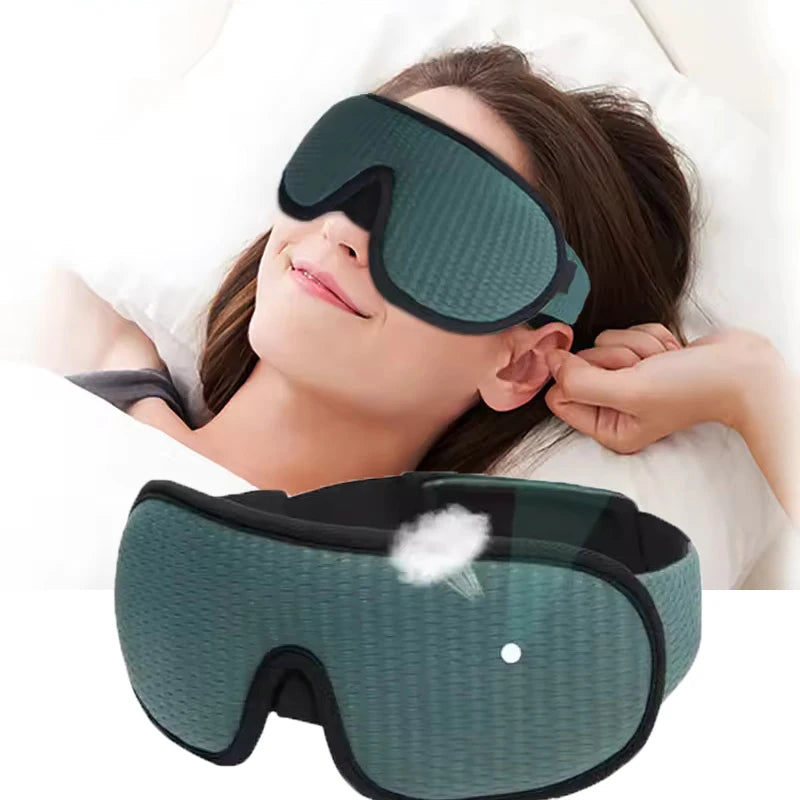 Masque de sommeil oculaire 3D Contour adapté aux dormeurs latéraux -100% Occultant Doux et sans stress - Convient pour les siestes de voyage et le yoga