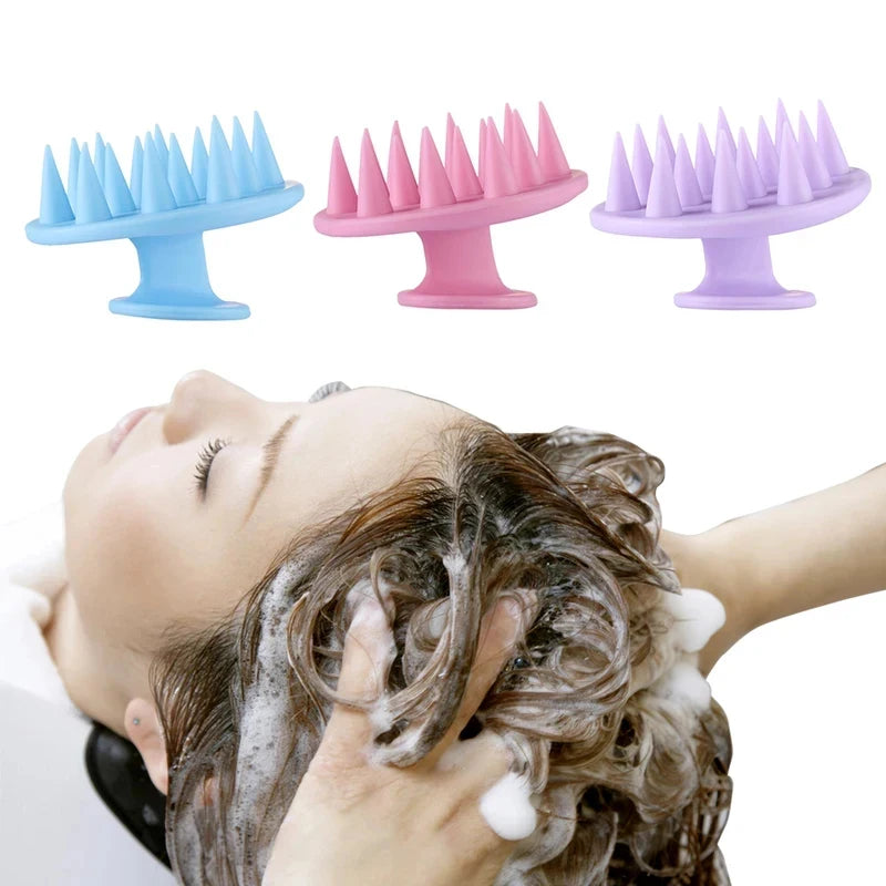 1-3pcs Silicone Shampoo Scalp Hair Massager Shampoo Massage Comb Bath Massage Brush Scalp Massager Hair Shower Brush Comb  Tool