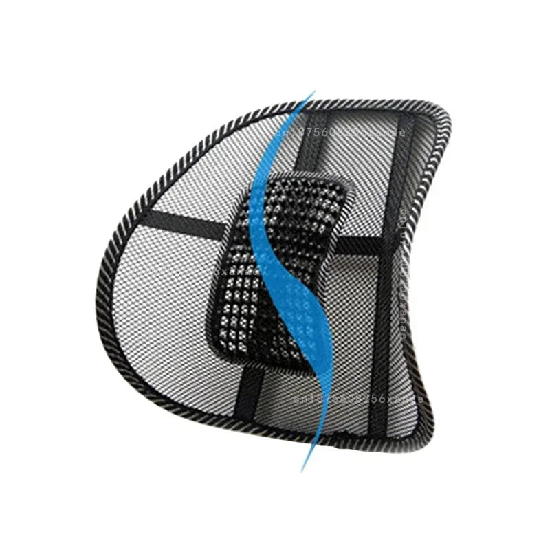 New Car Lumbar Support Pillow Breathable Heat Relief Summer Massage Seat Cushion Back Office Waist Support Net Cloth Backrest