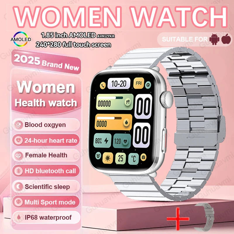 Montre connectée de sport tendance 2025 pour hommes et femmes, avec diagnostic intelligent par IA, surveillance de la tension artérielle, de la fréquence cardiaque (HRV+PPG), étanche IP68 et NFC