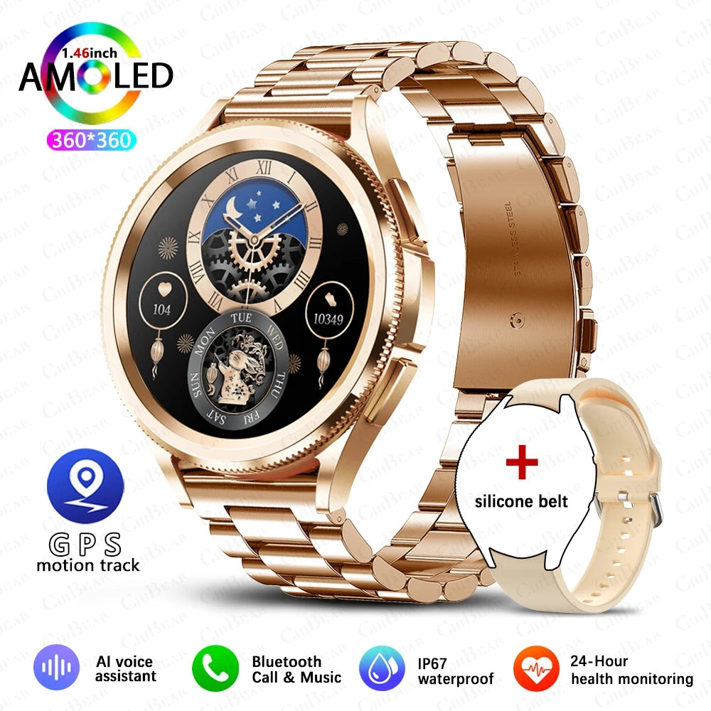 2025 Nouvelle montre connectée intelligente 6 pour hommes, sports de plein air, plus de 100 modes sportifs, montre étanche IP68, écran HD AMOLED, Smartwatch Android IOS
