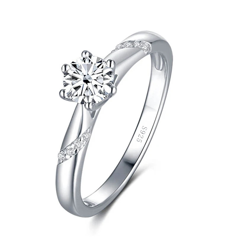 Gica Gema Bagues en diamant moissanite 1 à 3 carats pour femmes, bijoux fins en argent sterling 925, fiançailles, mariage, femme, Anillo